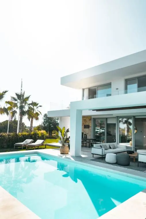 Private villa terrace and pool in Cyprus