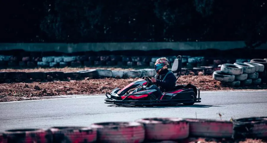 podium moment at the karting track