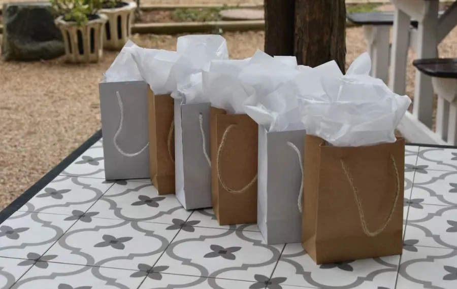 Welcome gift bags