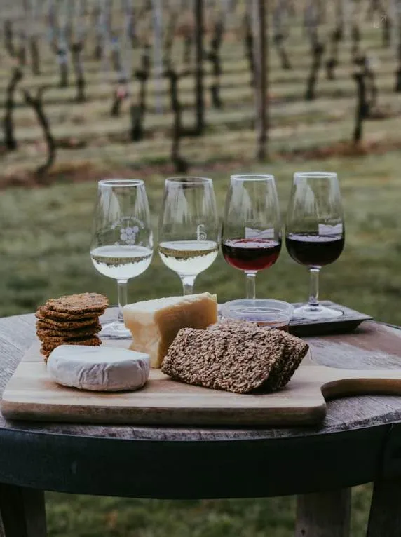 winery terrace, glasses raised